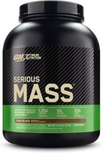 1- optimum nutrition serious mass weight gainer protein powder