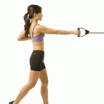One arm row resistance band