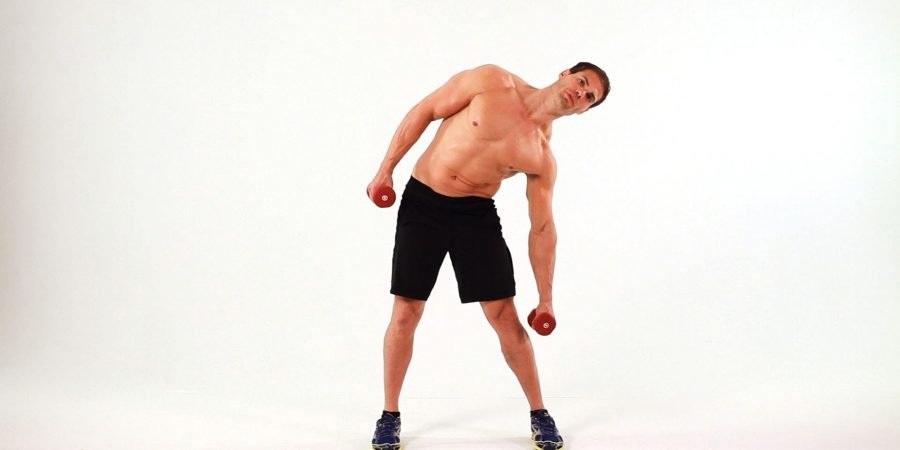 dumbbell side bend exercise