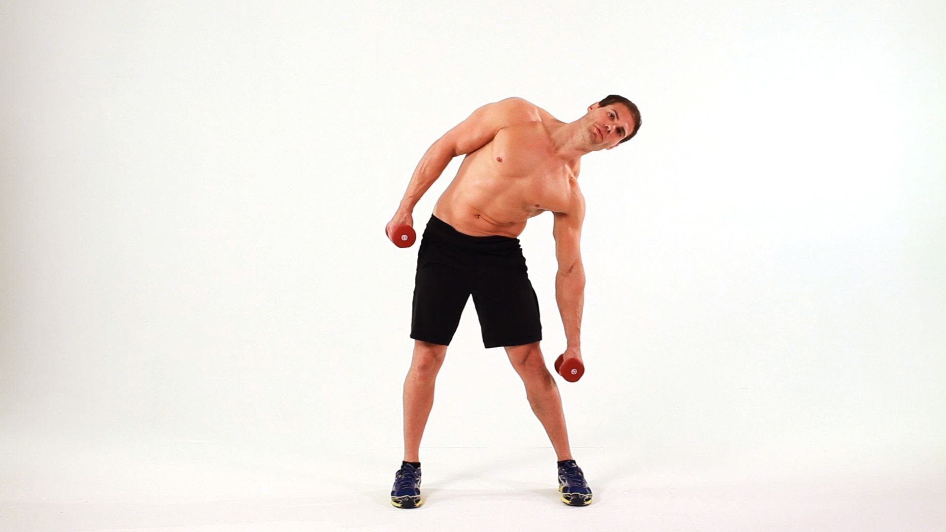 dumbbell side bend exercise