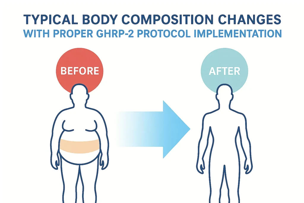 Visual comparison of GHRP-2 effects over time