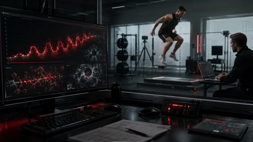 Athlete performance testing beside growth hormone laboratory data