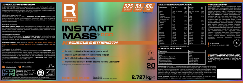 Reflex Instant Mass reflex instant mass