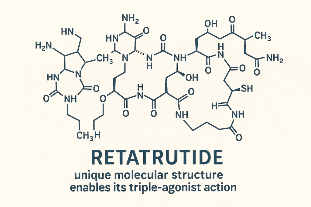 Molecular structure of Retatrutide peptide