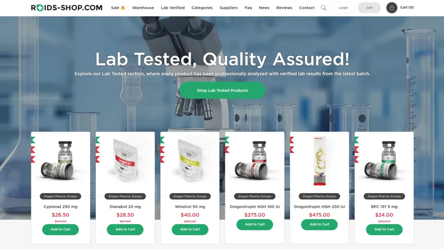 roids-shop.com website