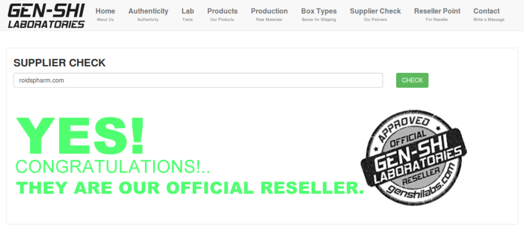 roidspharm legit genshi labs supplier